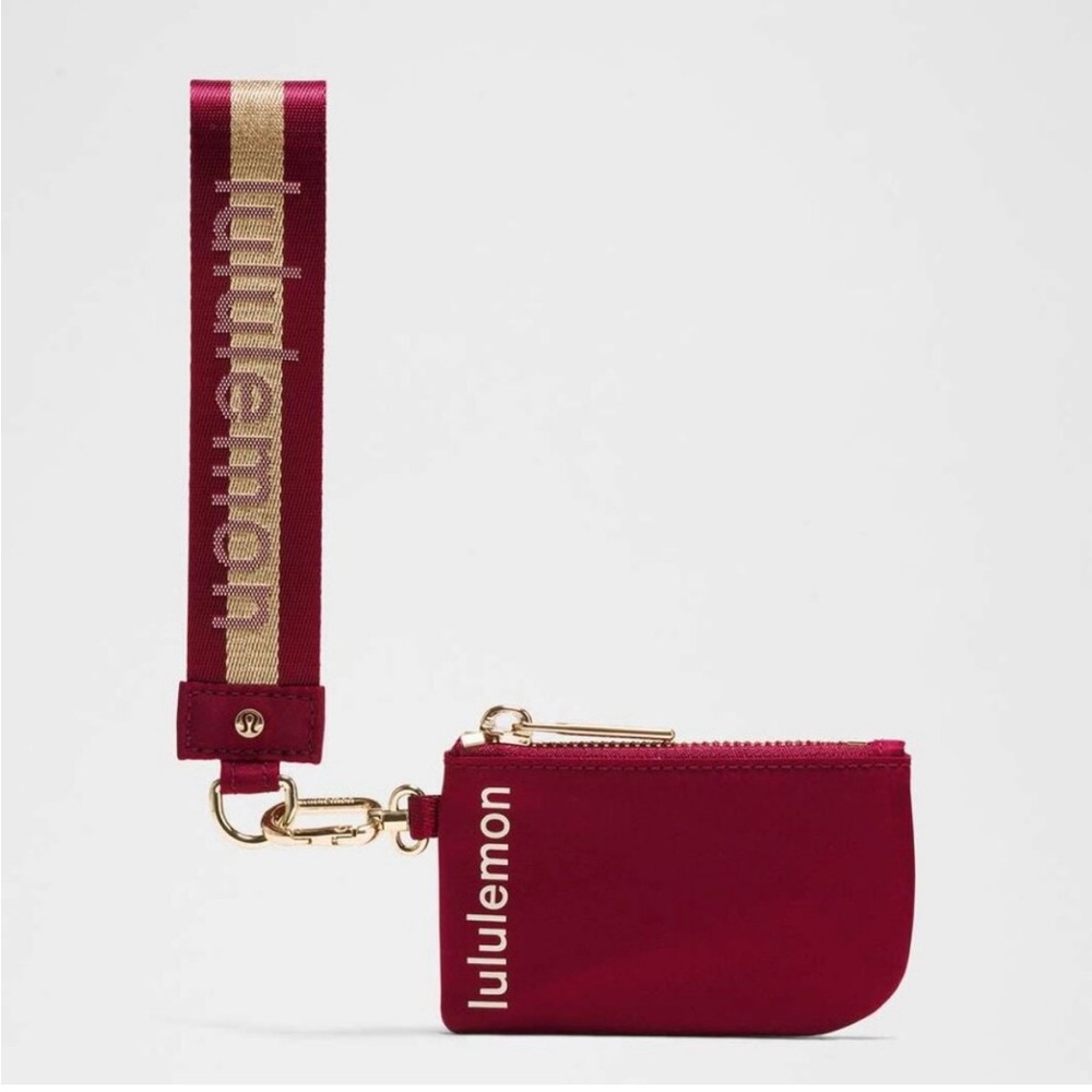 Lululemon Dual Pouch Wristlet- Deep Luxe/Gold/Bone NWT - Picture 5 of 10